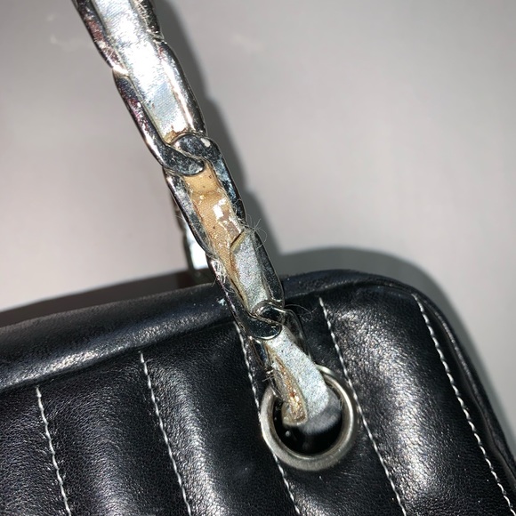 CHANEL black quilted lambskin CAMERA BAG purse - Picture 7 of 16